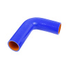 Патрубок радиатора верхний МТЗ-82 (силикон) синий (D=38) 