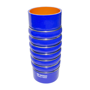 Патрубок интеркулера (силикон) синий (Ф88х240, 7 колец) (TRUCKMARK)