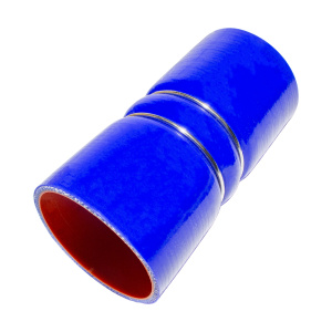 Патрубок интеркулера (силикон) синий (Ф76х165, 2 кольца) (TRUCKMARK)