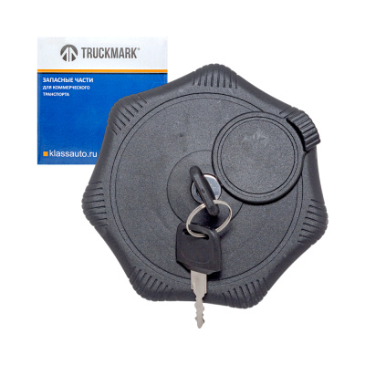 Крышка топливного бака в сб. d=80мм с ключами и защитой, пластик (TRUCKMARK)