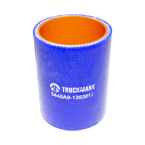 Патрубок радиатора верхний (силикон) синий (Ф54х80) (TRUCKMARK)