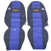 Чехол сиденья на 5490 синий 2 высоких,отверстие под ремень (сетка) 