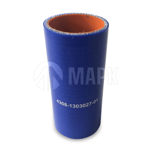 Патрубок радиатора нижний 4308 (силикон) синий (Ф50x130)