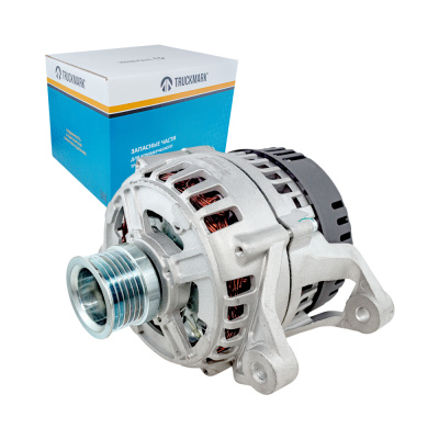 Генератор 4512 (80А, 28В, поликлин.шкив) а/м МАЗ, УРАЛ Евро-3 с дв. 236НЕ2, 6565 (TRUCKMARK)