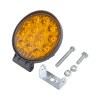 Фонарь стробоскоп/постоянно оранжевый  (16 диодов, 3 режима, круглый, 2 провода, 12-24В) (КЭП)