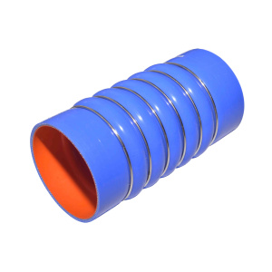 Патрубок интеркулера (силикон) синий армированный (Ф100x112)
