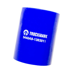Патрубок радиатора верхний (силикон) синий (Ф54х80) (TRUCKMARK)