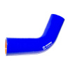 Патрубок радиатора верхний (силикон) синий (Ф48х140/115) (TRUCKMARK)