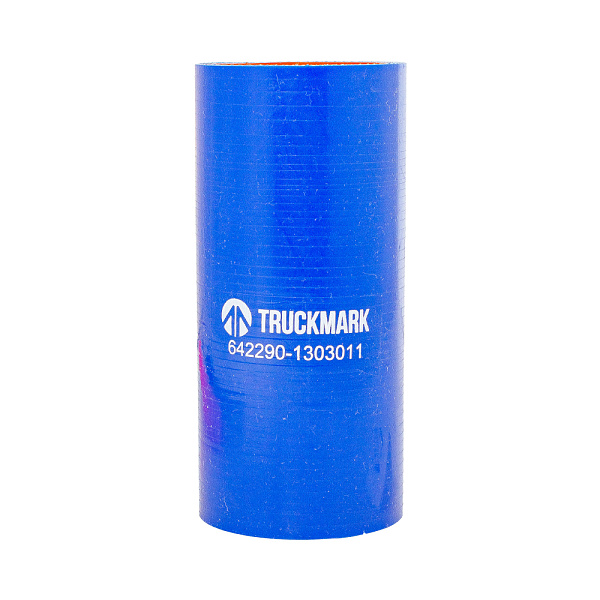 Патрубок радиатора верхний (силикон) синий (Ф42х110) (TRUCKMARK)