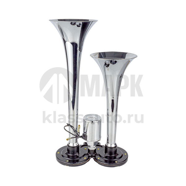 Сигнал двухрожковый 2 х KR 12/24V (хром)