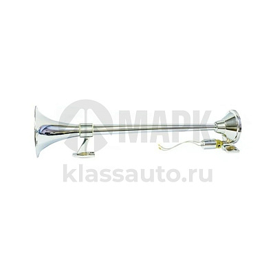 Сигнал воздушный 1-на рожковый Круглый (640мм 24V Хром)