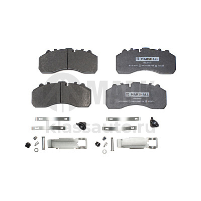 Колодки дисковые 29087/29253/29061 с уст.комлп., а/м КамАЗ 5490/ 54901/ SAF/ BPW (Marshall)