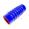 Патрубок интеркулера (силикон) синий (Ф88х240, 7 колец) (TRUCKMARK)