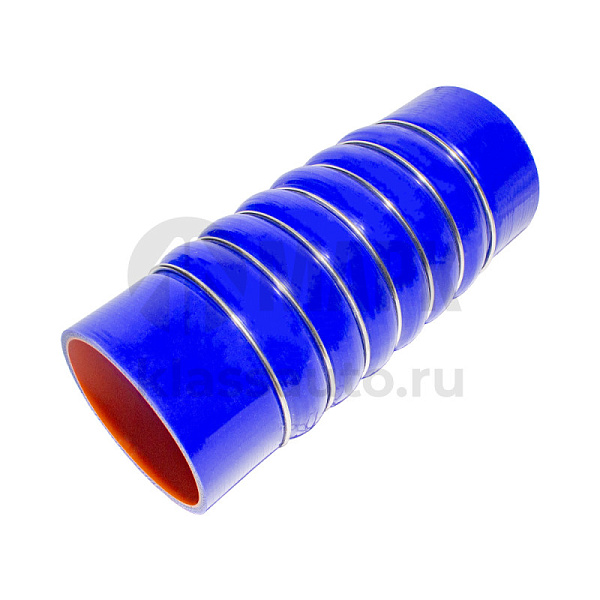 Патрубок интеркулера (силикон) синий (Ф88х240, 7 колец) (TRUCKMARK)