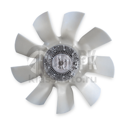 Крыльчатка вентилятора d-600 в сборе с муфтой на дв.CUMMINS B180 4308 ЕВРО-2 (9лоп)