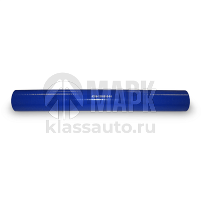 Патрубок радиатора верхний МАЗ 500-1303025-01 (силикон) синий (Ф42x420)(120штв кор)
