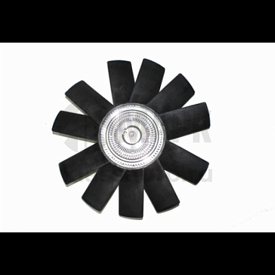 Крыльчатка вентилятора d-410 в сб. с муфтой дв.CUMMINS ISF2.8  (11 лоп) (TRUCKMARK)