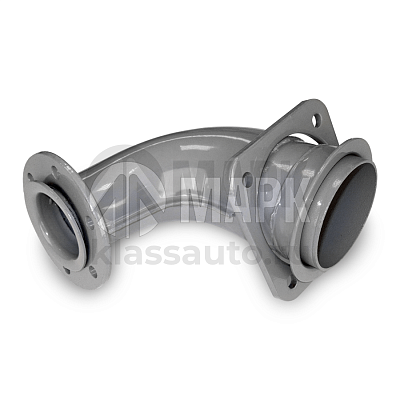 Труба приемная а/м КАМАЗ Евро левая (под ТКР Schwitzer) 6 отверстий МАРК