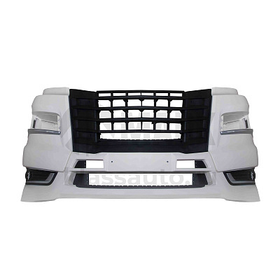 Бампер передний, грунтованный (ЗАО ПТФК Технотрон) в сборе средний и нижний пояс