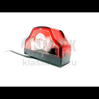 Фонарь подсветки номерного знака (под лампочку,красный корпус, пласт) 