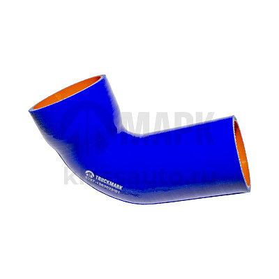 Патрубок радиатора переходник (силикон) синий (Ф70/60x140/100) (TRUCKMARK)