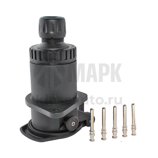 Евроразъем АБС (Вилка с крышкой / 5 контактов)