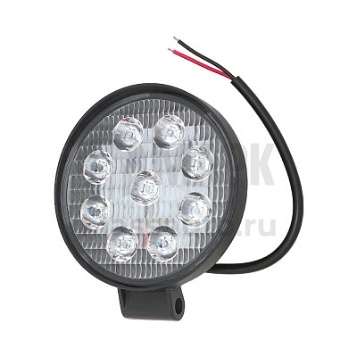 Фара противотуманная OFF-Road SL30 (Круглая,9 диодов, направленный свет) 12/24V 27W (115х30х125) 