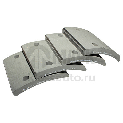 Накладка тормозная (сверлёная расточенная) укороченная ТИИР