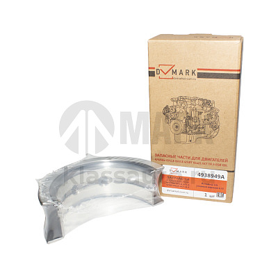 Вкладыш к/в 0,25 упорный верхний (4-6BT, ISBe) 3283065 3978822 DVMARK