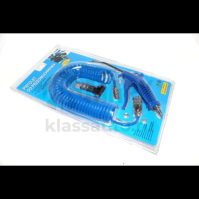 Шланг обдува 5 м с пистолетом (с установочным комплектом, в блистере) TRUCKMARK (50 шт в кор)