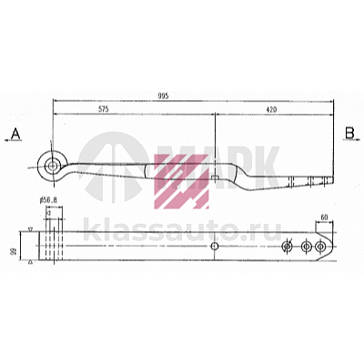 Полурессора BPW 0508213751 (однолистовая) (Marshall)