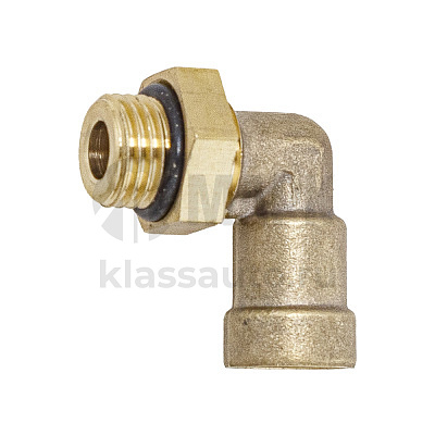 Соединитель трубки ПВХ,полиамид d=8мм М14х1.5 (фитинг угловой) латунь (Аналог CAMOZZI)