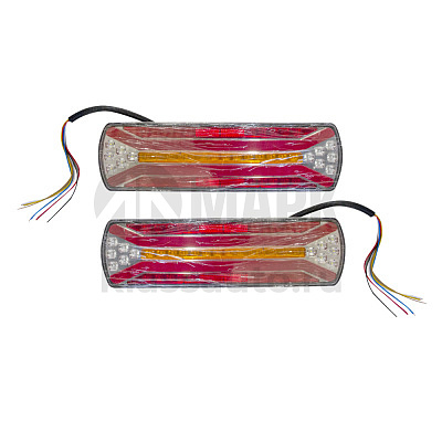 Фонарь задний МАЗ ЕВРО Н.О. 12-24в светодиодный  с боковым разъемом , бегущий указатель  Т.А.С