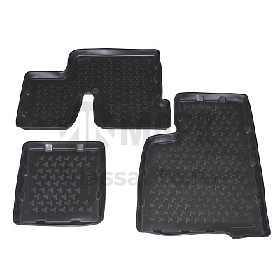 Коврики кабины КамАЗ нов/обр. (с бортиками) (из 3-х)