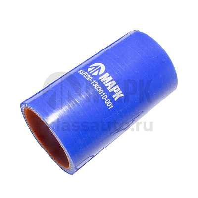 Патрубок радиатора верхний (силикон) синий (Ф40x85) (TRUCKMARK)