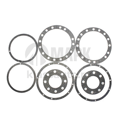 Комплект прокладок переднего моста (паронит) (14 отв.) (4 наим.) ЭКОНОМ/подложка 0,4 мм УРАЛ