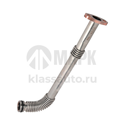 Трубка слива масла с ТКР  дв. 650 (Ф25, L=410, фланец 2отв Ф9 под шланг Ф34)(DP)