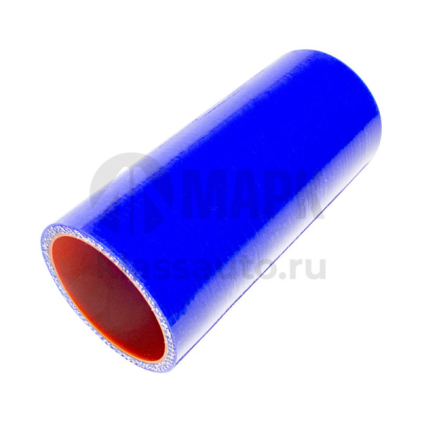 Патрубок радиатора нижний  (силикон) синий (Ф50x130) (TRUCKMARK)