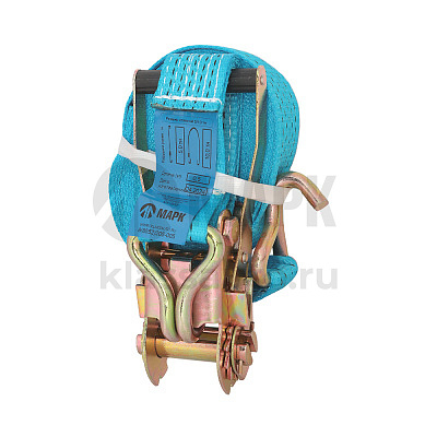 Стяжка груза МАРК 8 метров PREMIUM синяя (100% полиэстер) (5-10т,ширина 50мм)