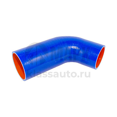 Патрубок радиатора верхний (силикон) синий (Ф60/70x110/150) (TRUCKMARK)