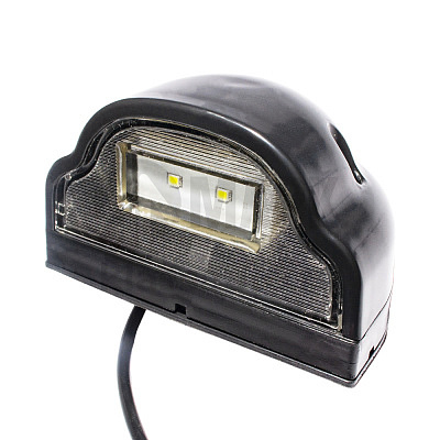 Фонарь освещения номерного знака черный 10-30В волна (аналог Was Польша)