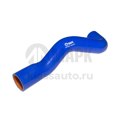 Патрубок радиатора верхний (силикон) синий (Ф42/38x420) (TRUCKMARK)