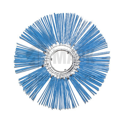 Диск щеточный полипропиленовый 120х550 (ЭКОНОМ) беспроставочный (с пластиковым сердечником) 