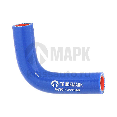Патрубок расширительного бачка (силикон) синий угловой (Ф16х70/90) (TRUCKMARK)
