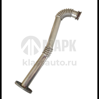 Трубка слива масла с ТКР  дв. 650 (Ф25, L=410, фланец 2отв Ф9 под шланг Ф34)