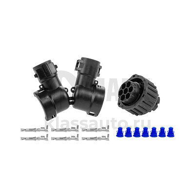 Разъем заднего фонаря АМР угловой (обратка, 7 контактов)