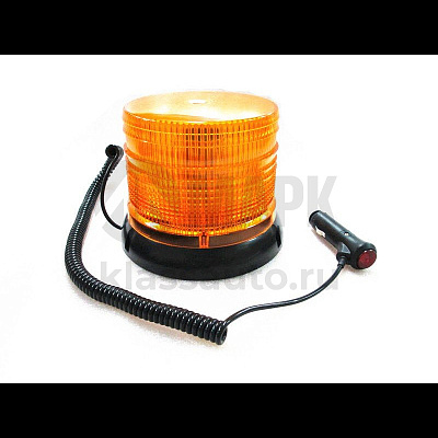 Маяк 12- 24V стробоскоп 2 режима 10-30V светодиодный, на магните (H=110мм/D=122мм, шнур 3м.)