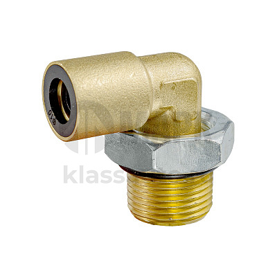Соединитель трубки ПВХ,полиамид d=10мм М20х1,5 фитинг угловой латунь (Аналог CAMOZZI)