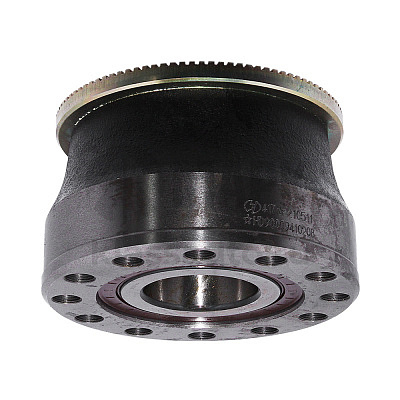 Ступица передняя а/м КамАЗ 54901 в сборе с подшипником сальниками и кольцом (Shaanxi Hande Axle Co.)