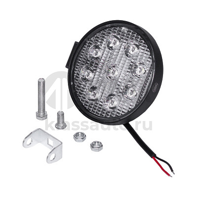 Фара противотуманная OFF-Road SLIM (Круглая,9 диодов, направленный свет) 12/24V 27W (115х30х125) 